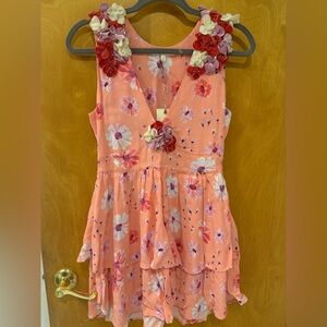 Shayna Dress in Coral Blaze by LoveShackFancy